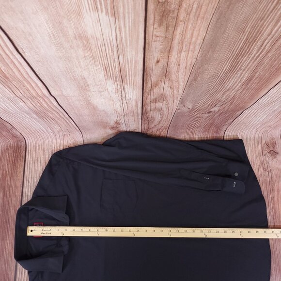 UNTUCKit Gironde Mens Size XXL Black Performance LS Button Up Shirt Stretch - Picture 14 of 14